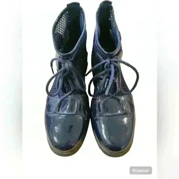 Sorel Major Lace Up Mesh Patent Leather Boots Women's 8.5 - Picture 2 of 5